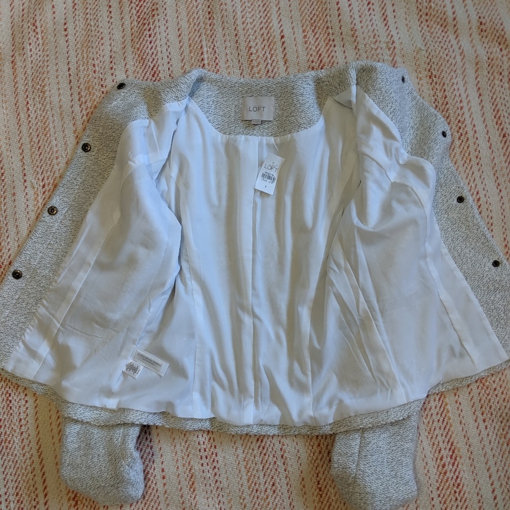 LOFT Button-Up Knit Blazer - Picture 2 of 7